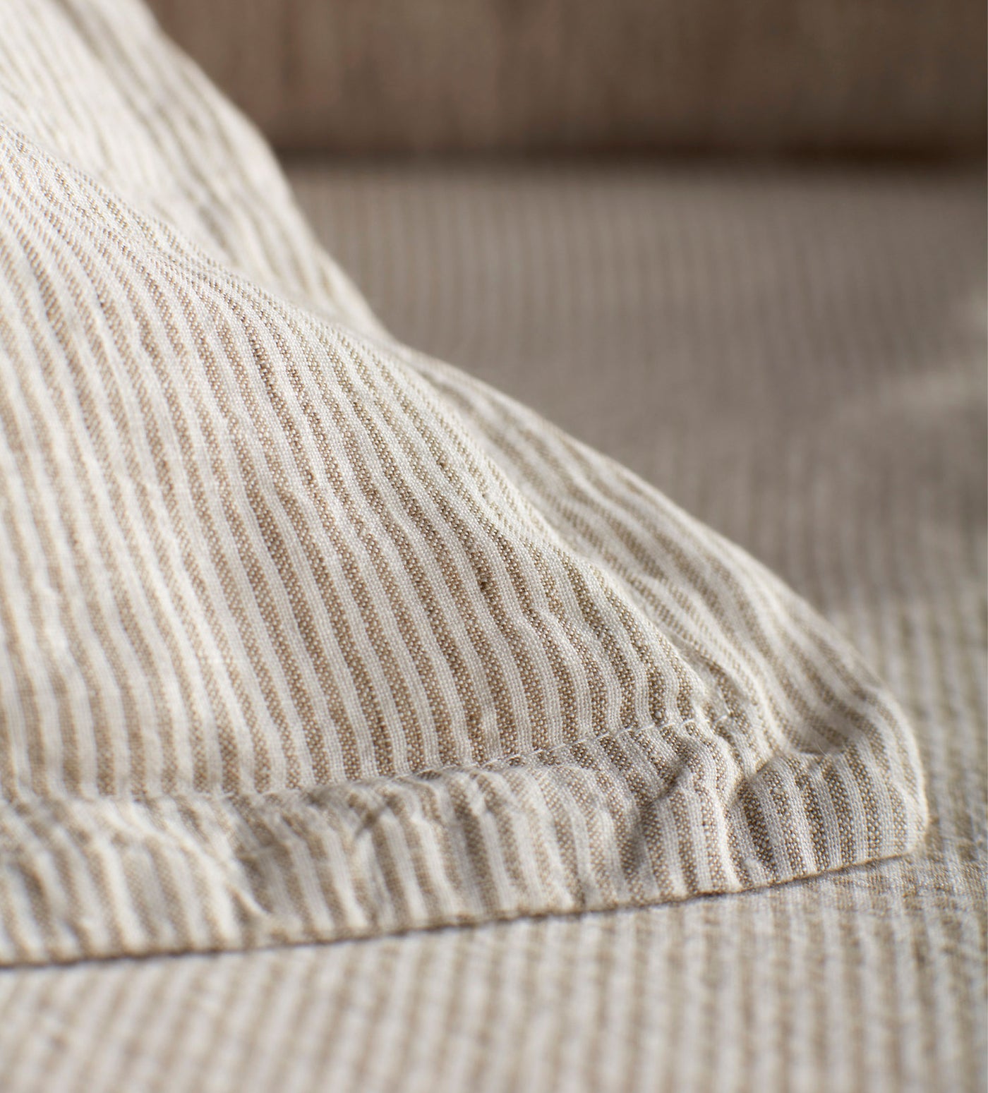 Natural Sid Stripe 100% Linen Duvet Cover
