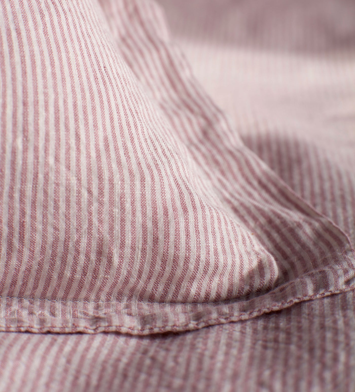 Vintage Rose Sid Stripe 100% Linen Duvet Cover