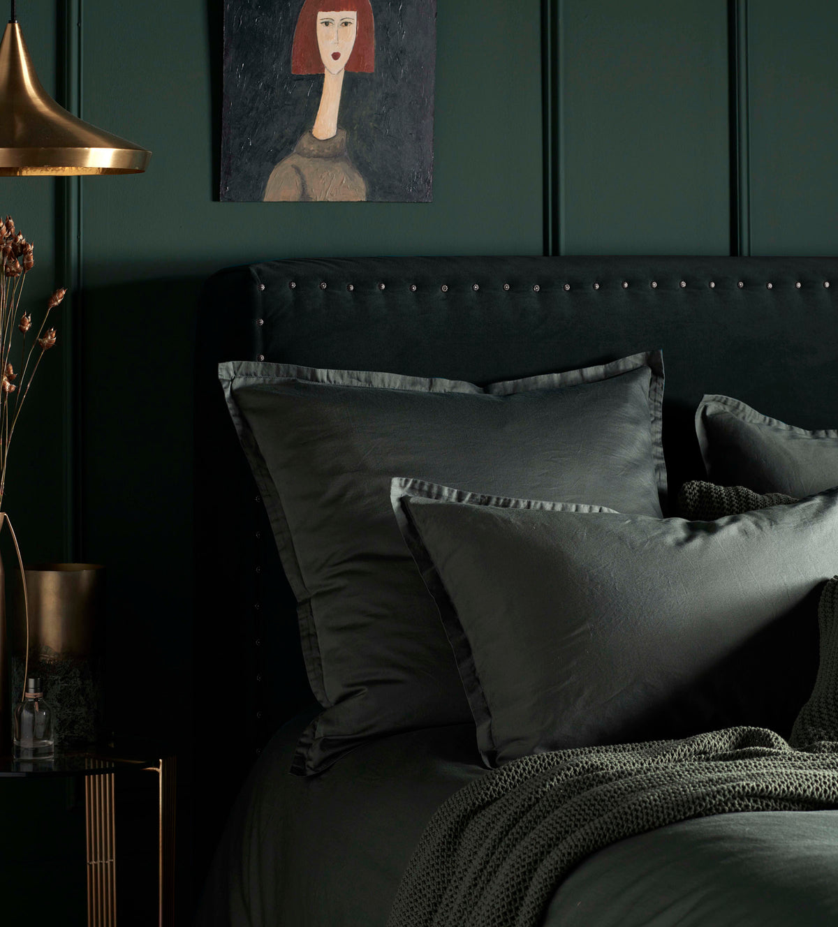 SUPER SOFT SATEEN OLIVE GREEN PILLOWCASES