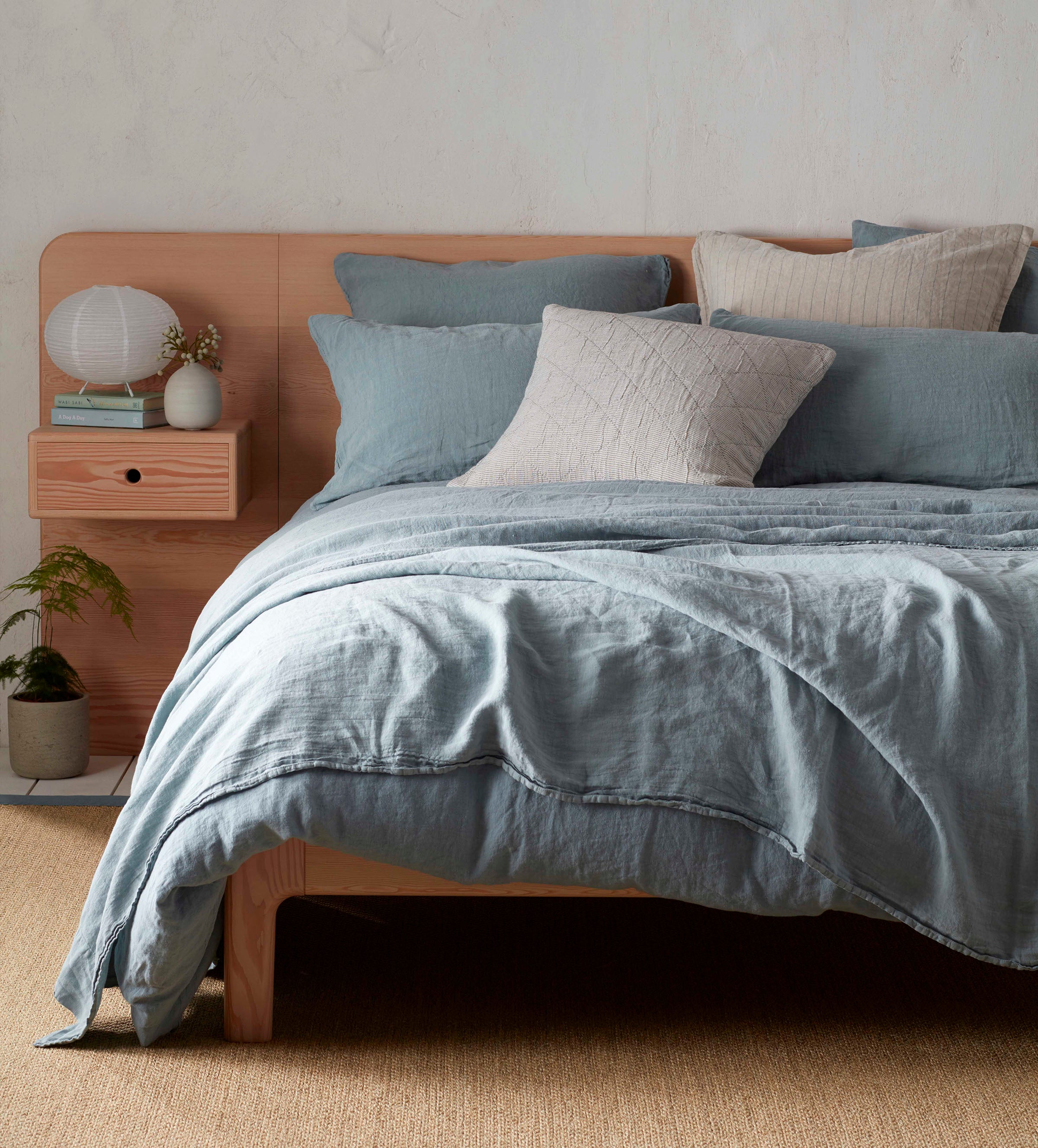 Teal 100% Linen Bedding