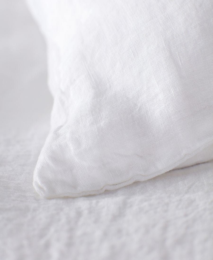 White 100% Linen bed linen 