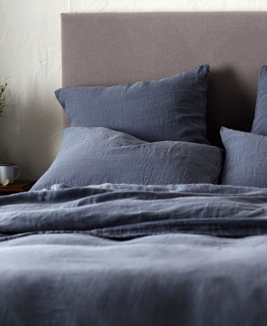 French Blue 100% Linen