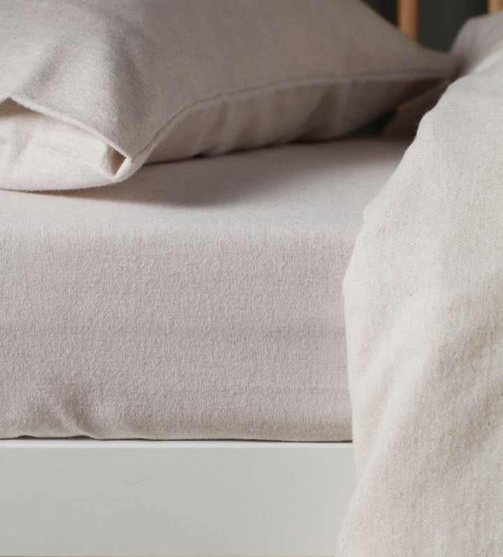 Natural Brushed Cotton Fitted Sheet Secret Linen Store