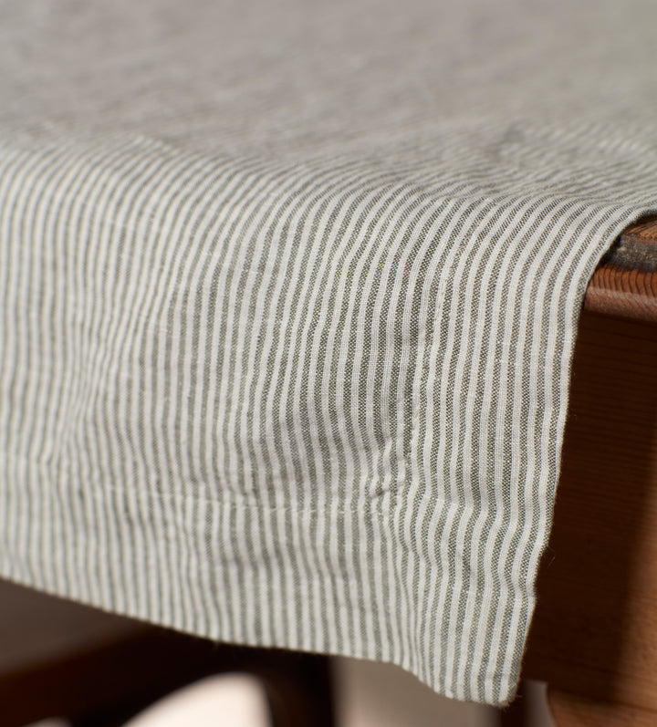 LOZULO Beige Vintage Table Runner Rustic Coffee Table Runners 40cm Wide Linen Striped Patterned Table Cover Outdoor Waterproof Table Cloth Decoration 40x140cm
