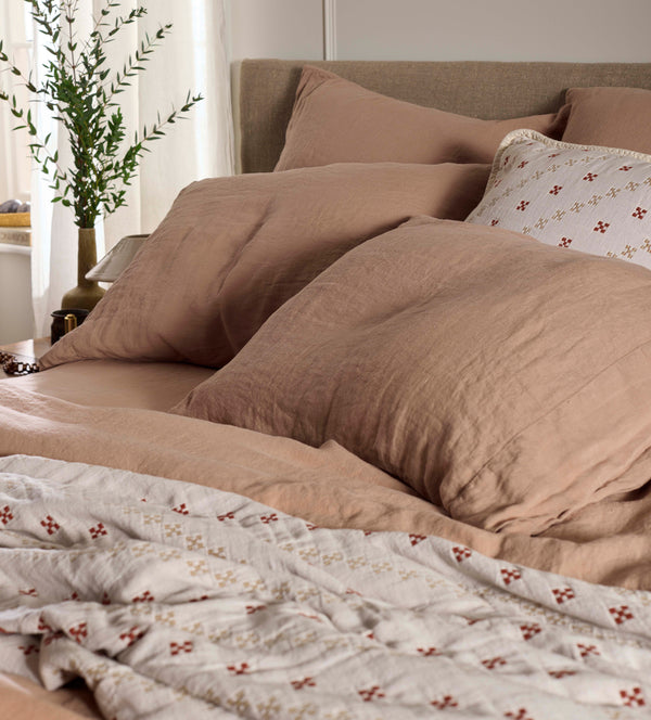 Almond 100% Linen Pillowcase