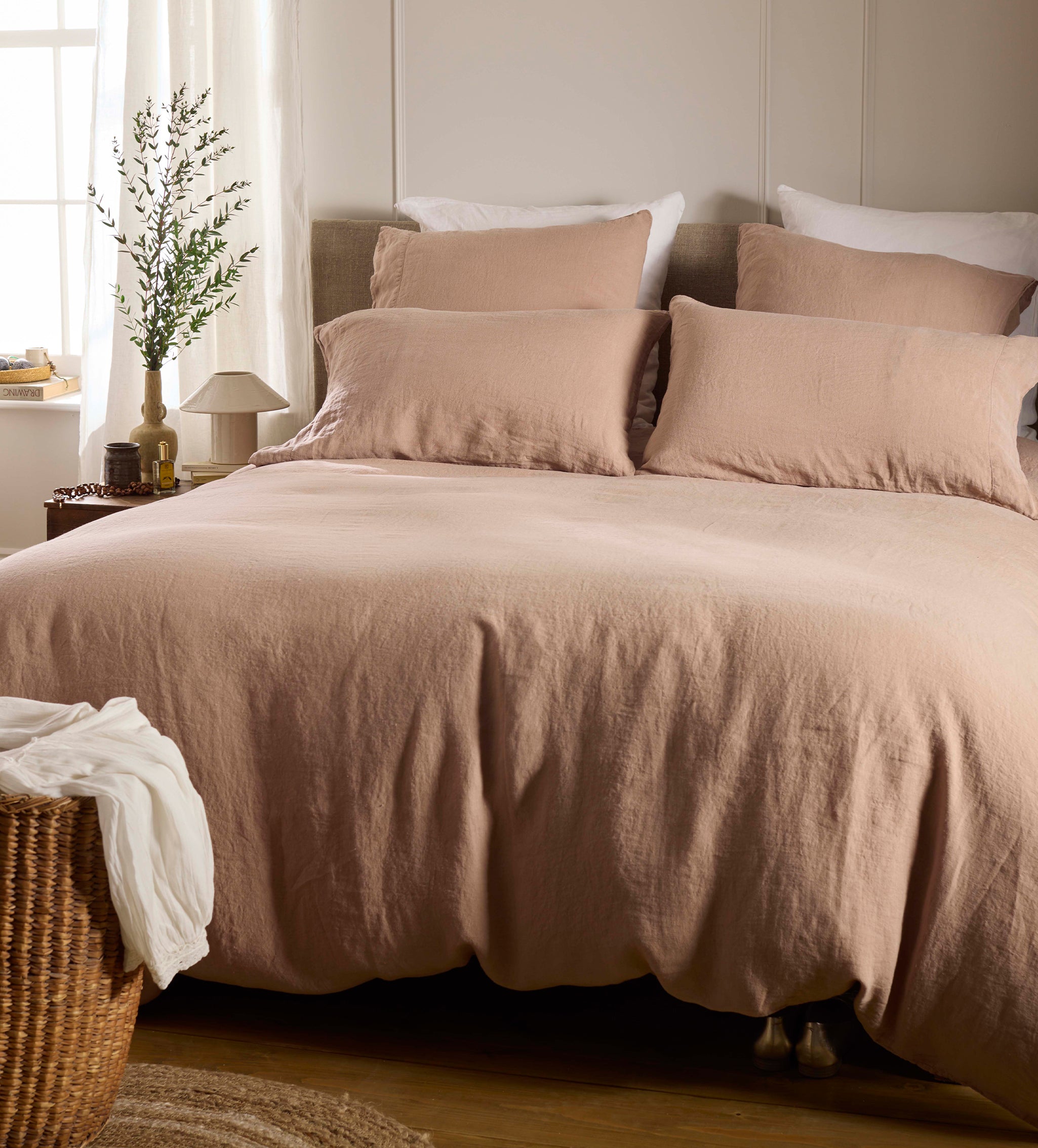 Almond 100% Linen Bed Linen