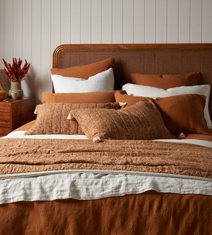 Anika Floral 100% Cotton Quilted Throw