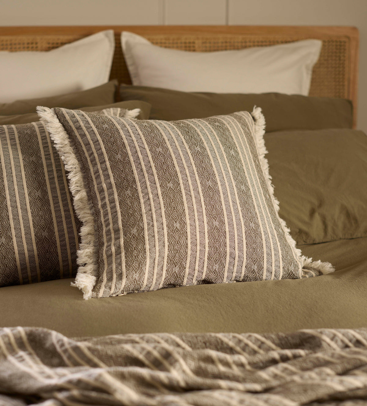 Arlo Stripe 100% Cotton Cushion Cover