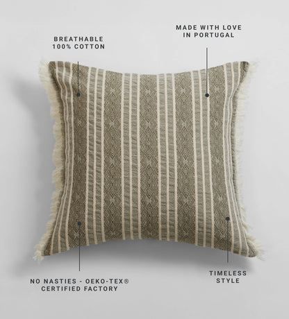 Arlo Stripe 100% Cotton Cushion Cover