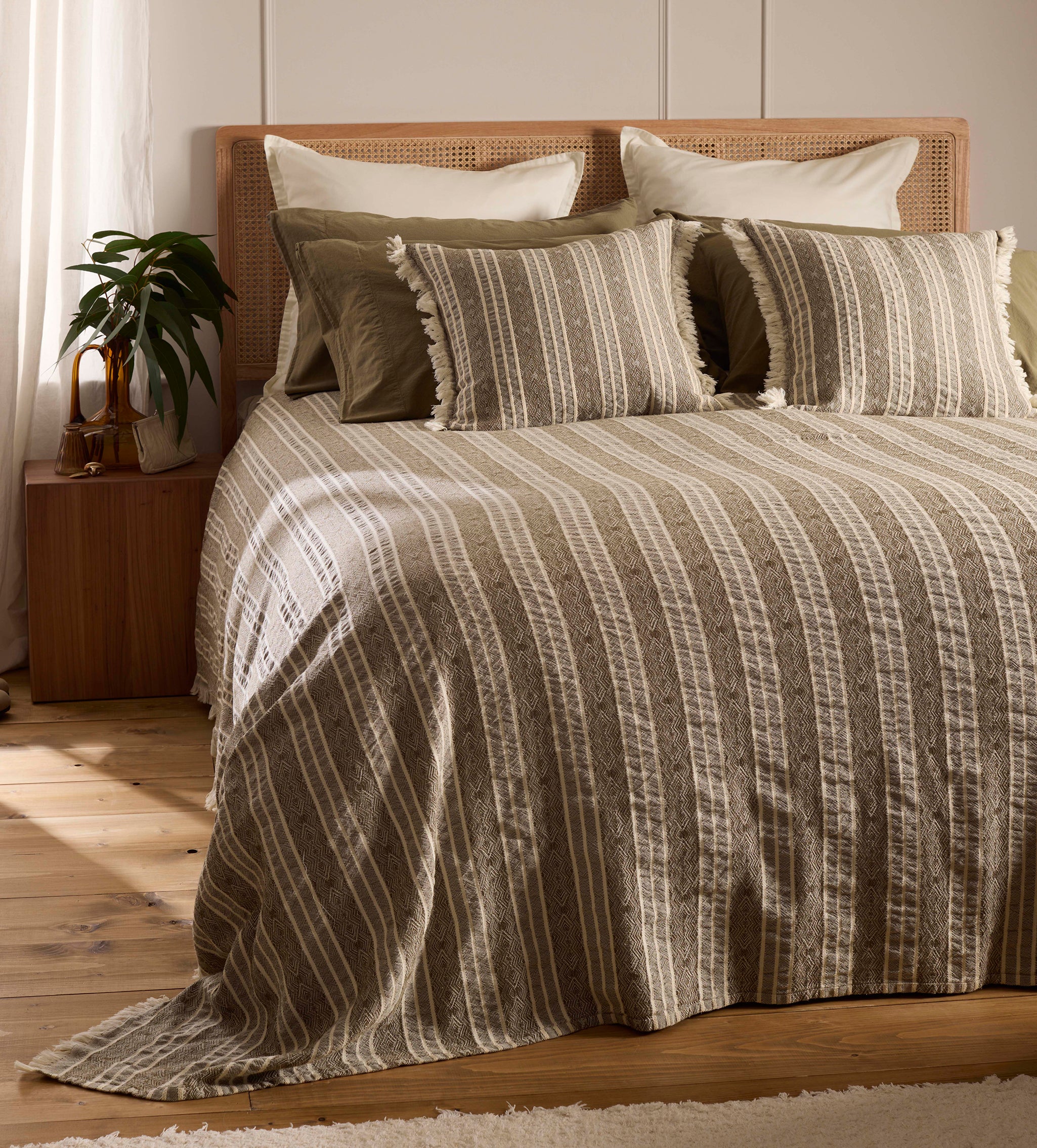 Arlo Stripe 100% Cotton Cushion Cover