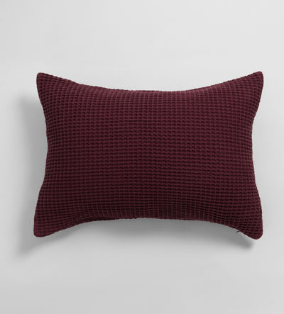 Beetroot Big Waffle 100% Cotton Cushion Cover