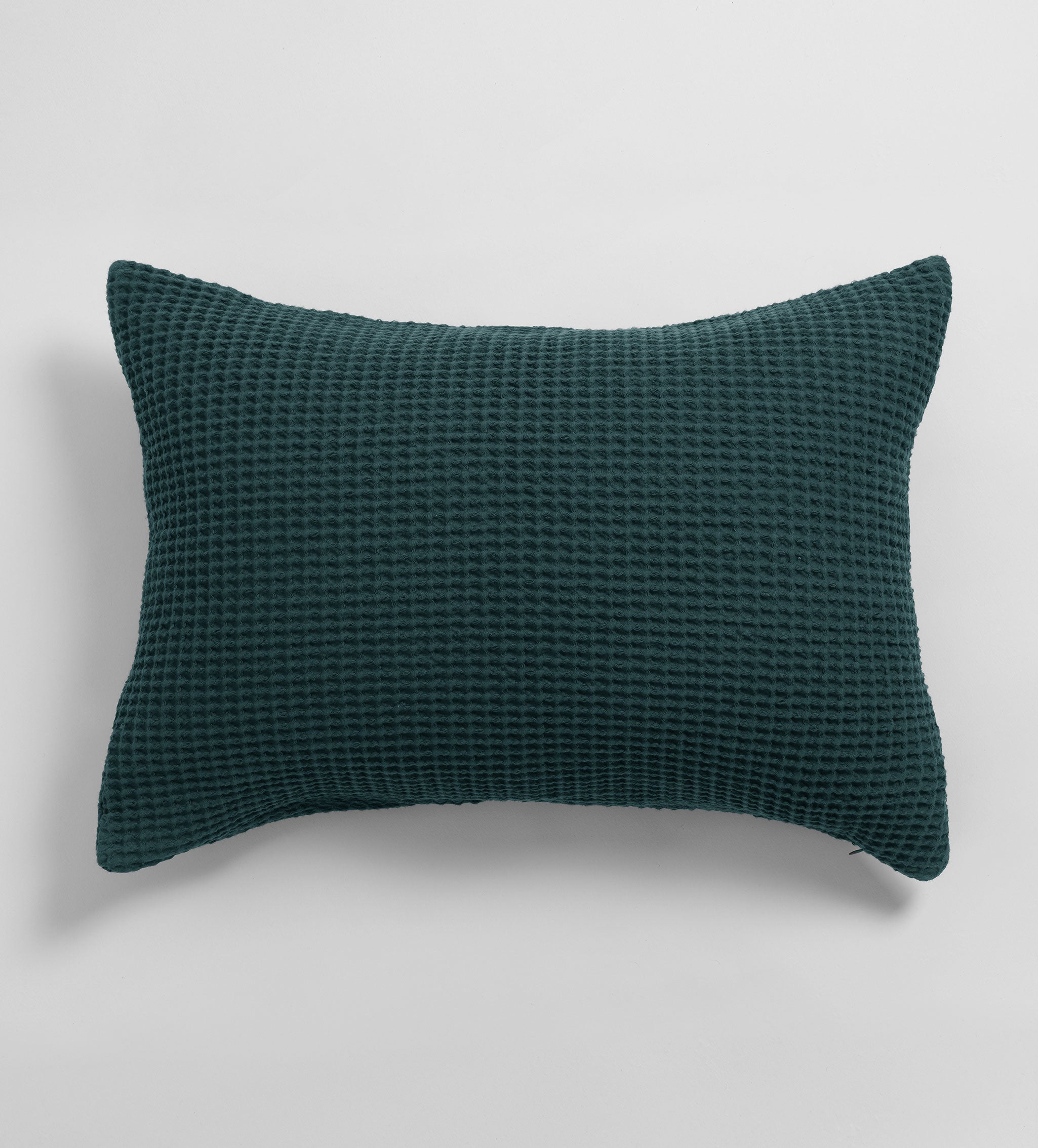 Darkest Spruce Big Waffle 100% Cotton Cushion Cover