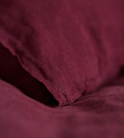 Beetroot 100% Linen Housewife Pillowcase