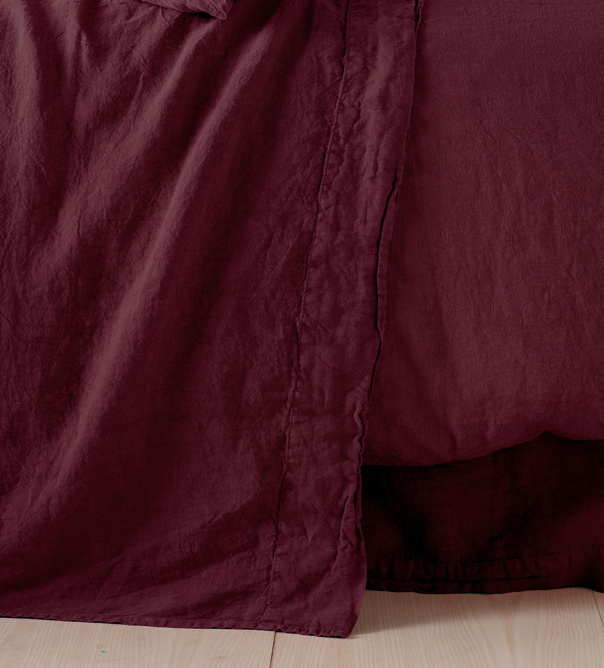 Beetroot 100% Linen Flat Sheet