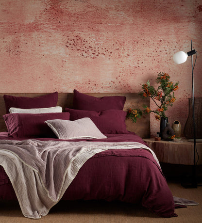 Beetroot 100% Linen Bed Linen