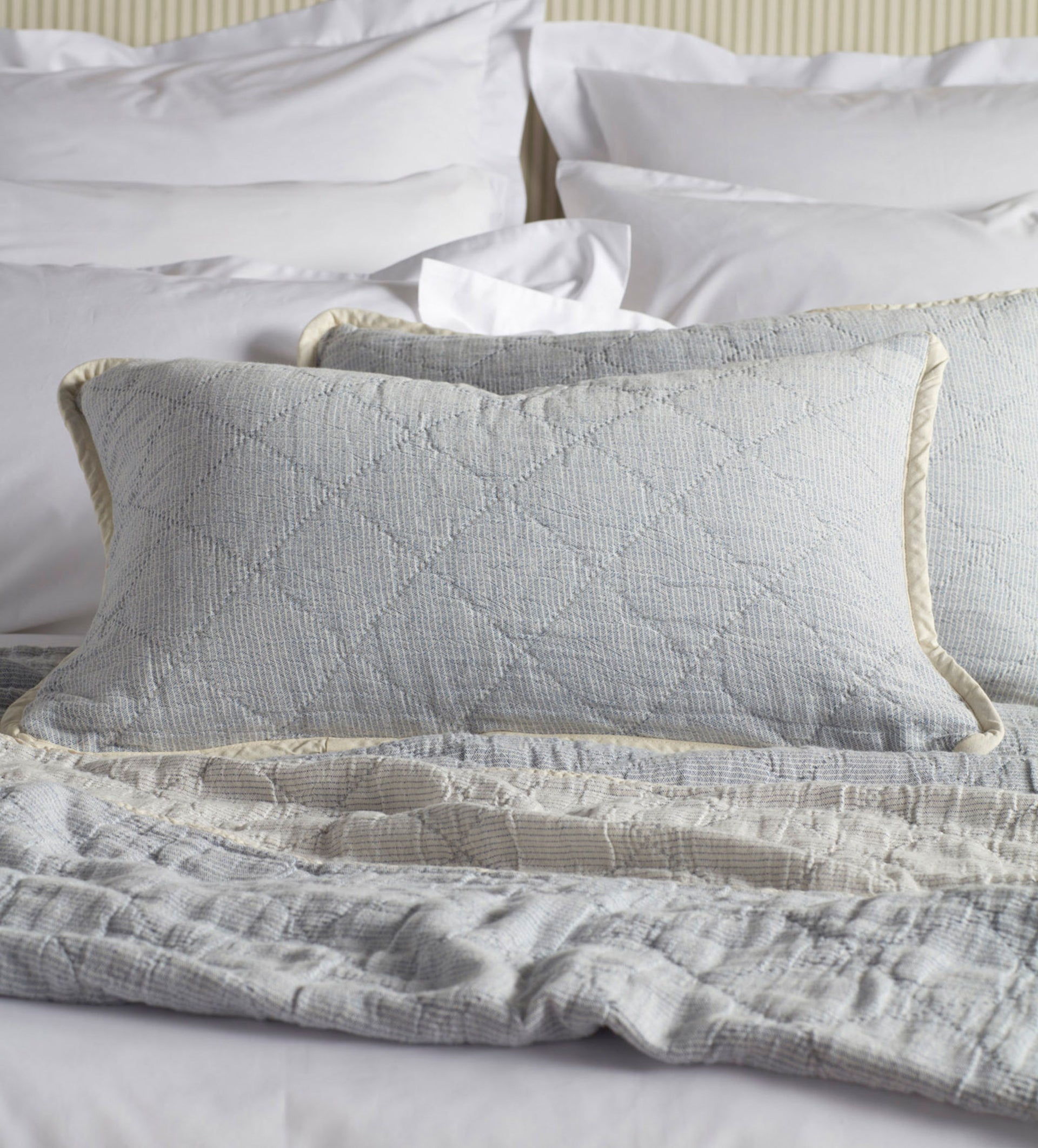 Lenny 100% Cotton Quilted Cushion Cover