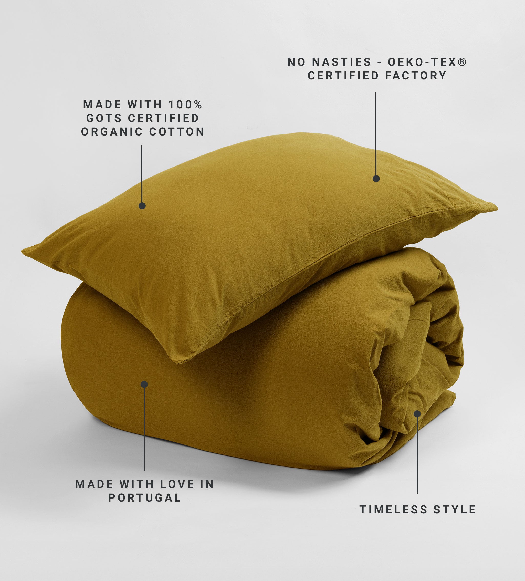 Bronze 100% Organic Cotton Bed Linen