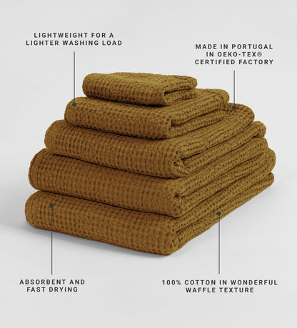 Bronze 100% Cotton Waffle Towel