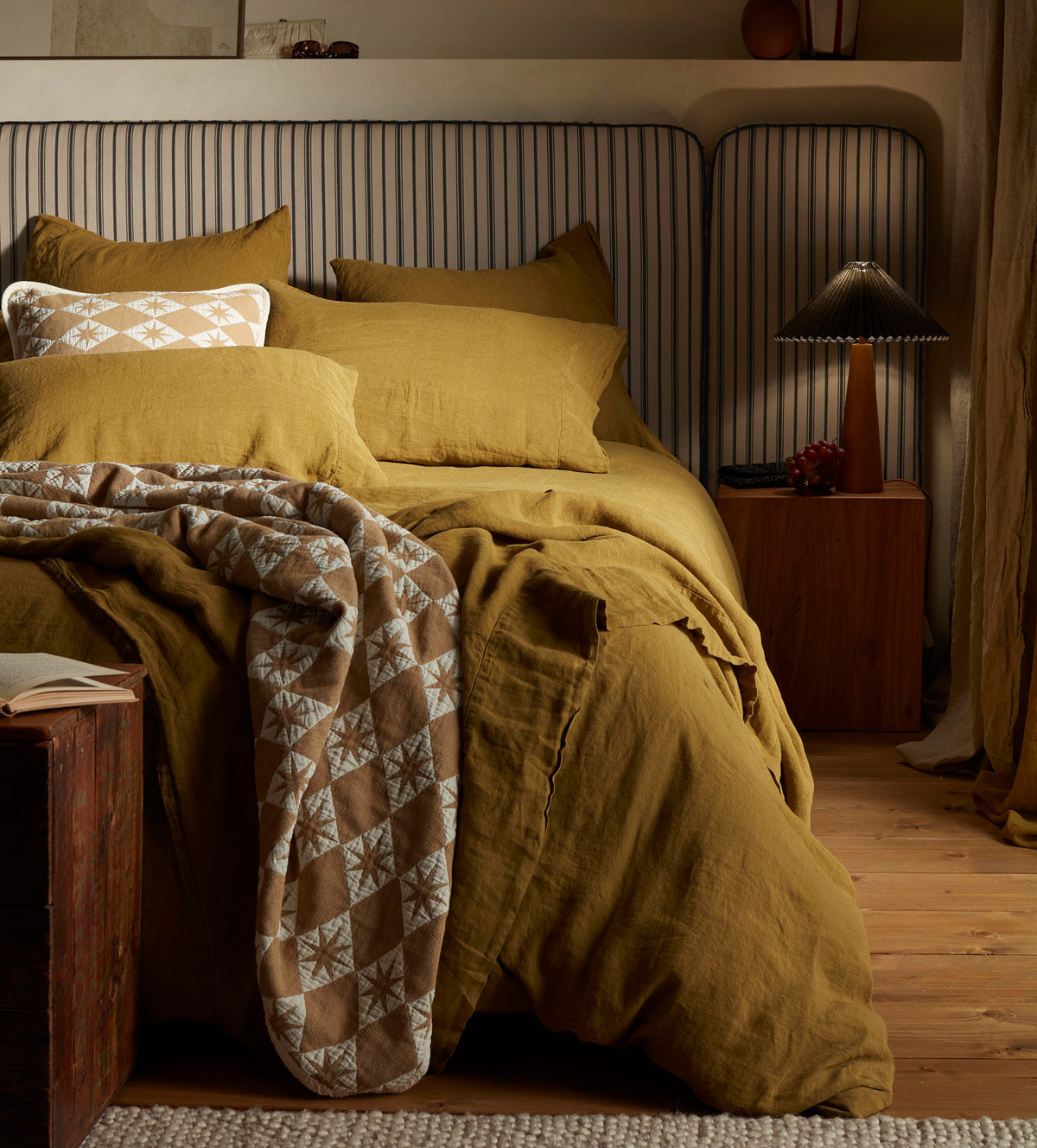 Bronze 100% Linen Bed Linen