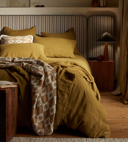 Bronze 100% Linen Bed Linen
