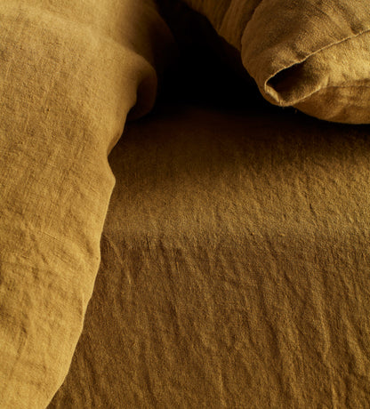 Bronze 100% Linen Bed Linen