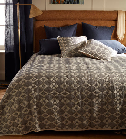 Bronze Bronte 100% Organic Cotton Quilted Throw