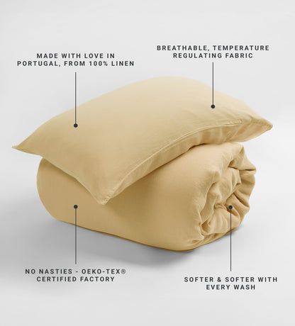 Buttercup 100% Linen Housewife Pillowcase