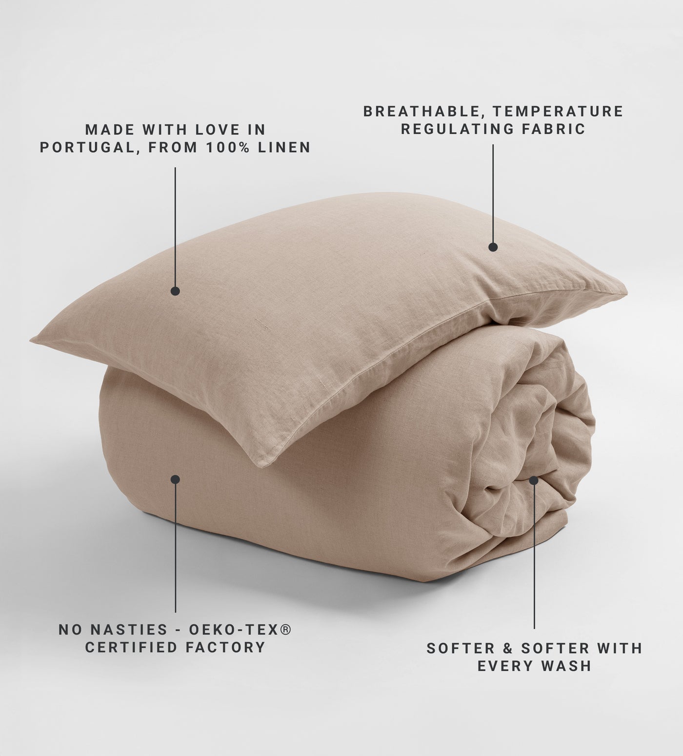 Café au Lay 100% Linen Housewife Pillowcase