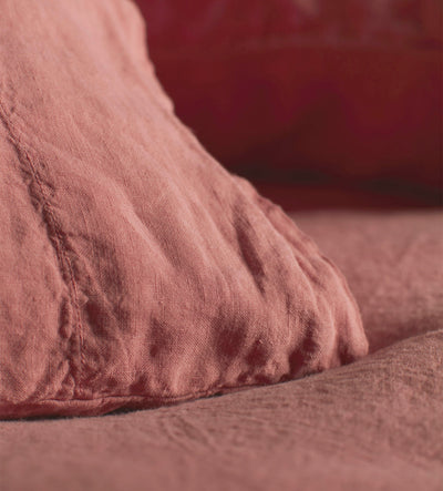 Canyon Pink 100% Linen Duvet Cover