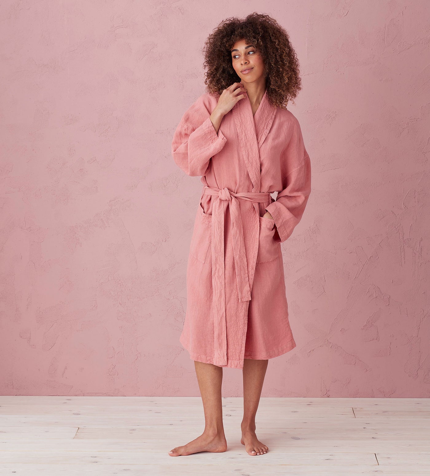 Canyon Pink 100% Linen Nightwear