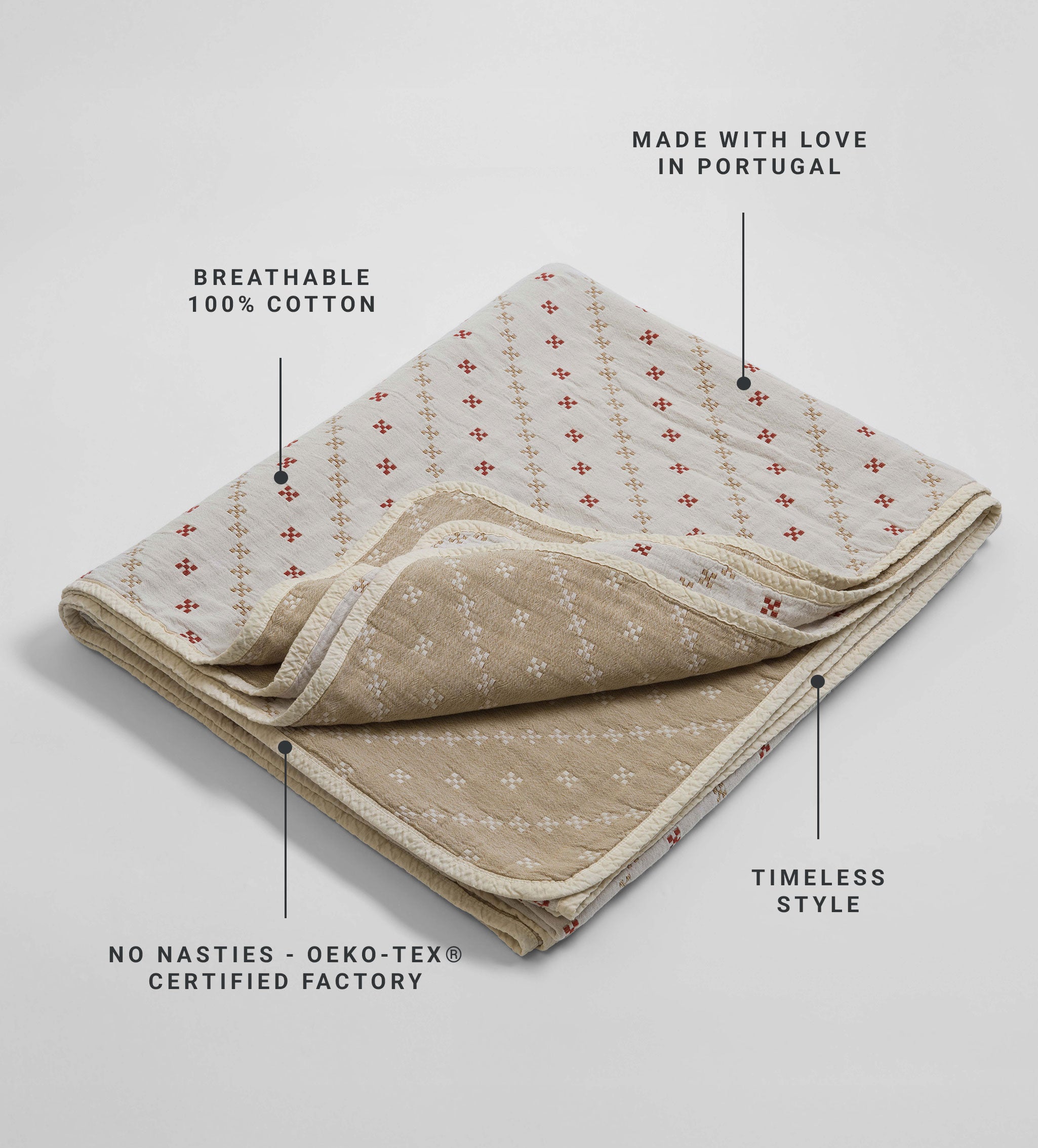 Cassie 100% Cotton Quilted Throw