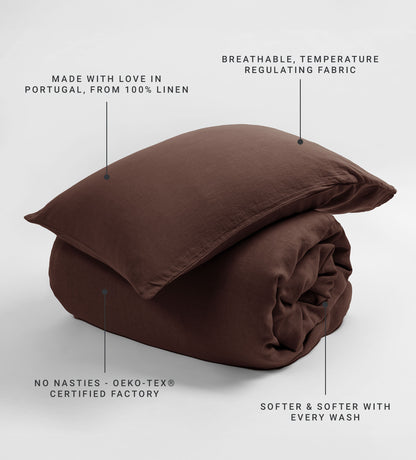 Cocoa 100% Linen Bed Linen