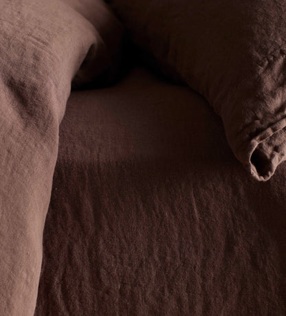 Cocoa 100% Linen Bed Linen