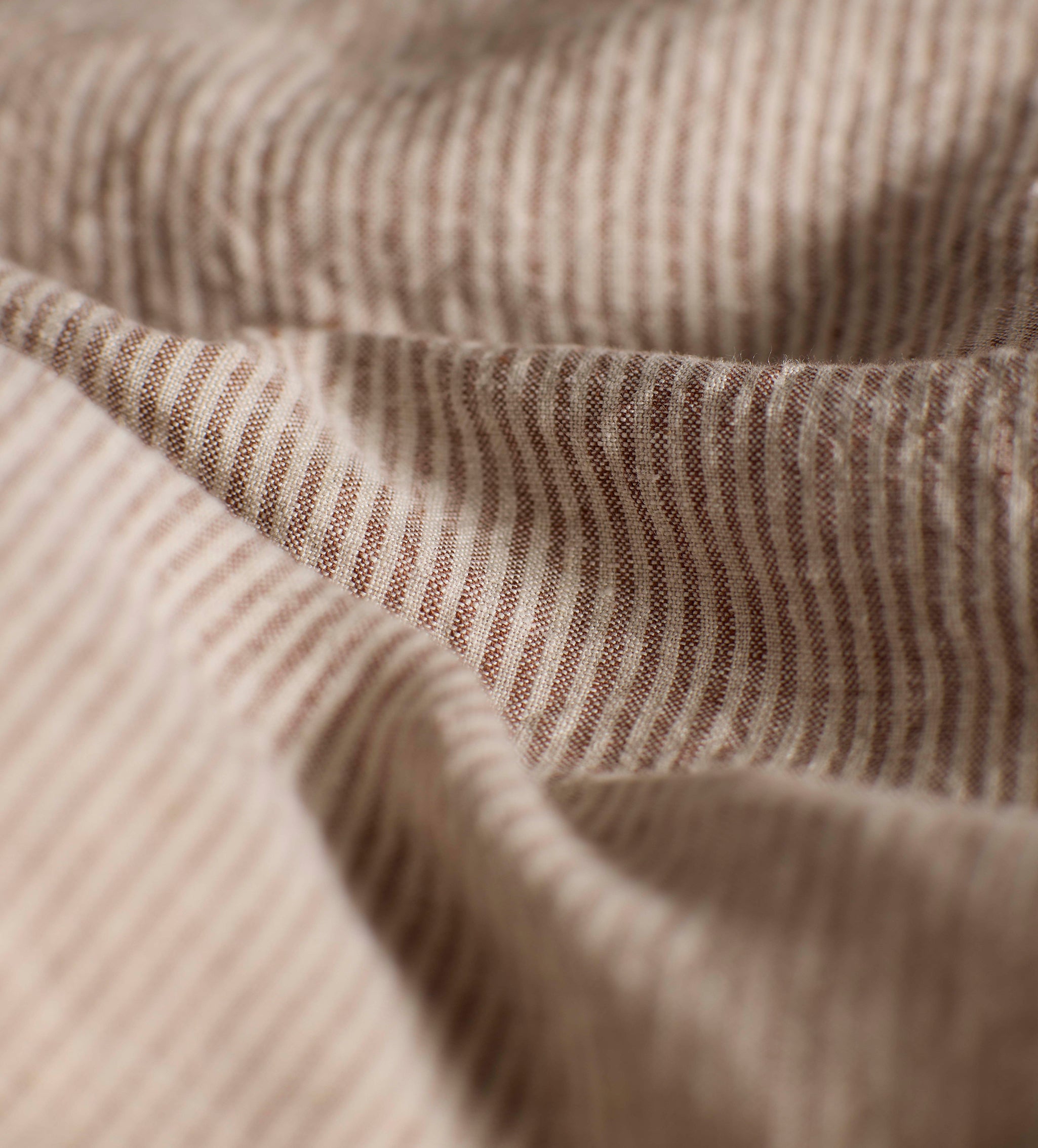 Conker Sid Stripe 100% Linen Bed Linen