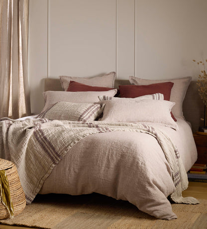 Conker Sid Stripe 100% Linen Bed Linen
