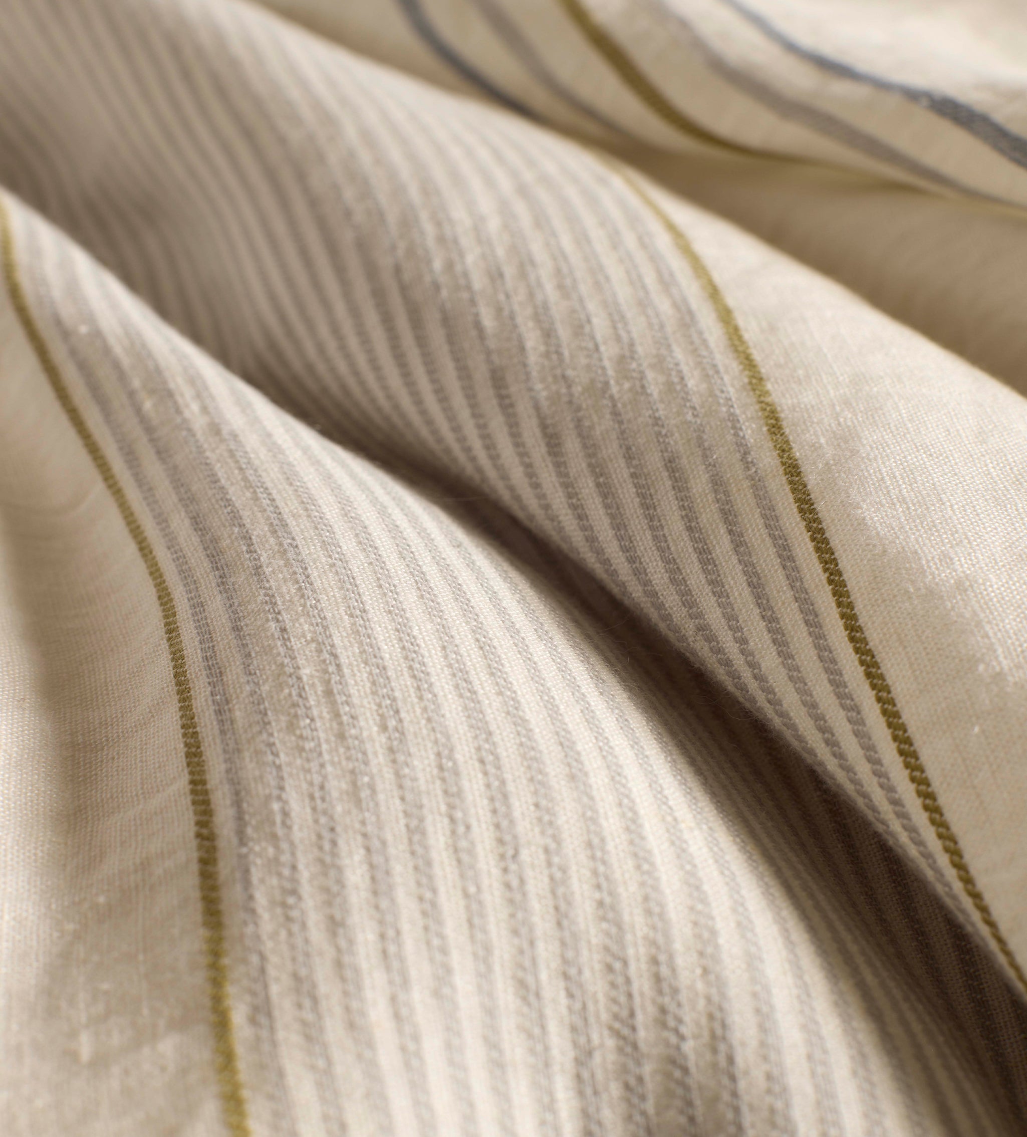Cream Sophie Stripe 100% Linen Bed Linen