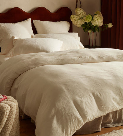 Clotted Cream Super Hero Linen Blend Bed Linen