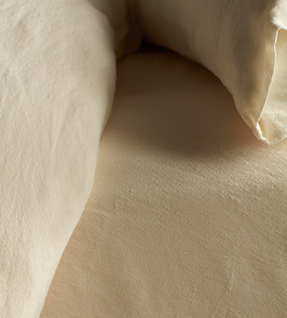 Clotted Cream Super Hero Linen Blend Bed Linen