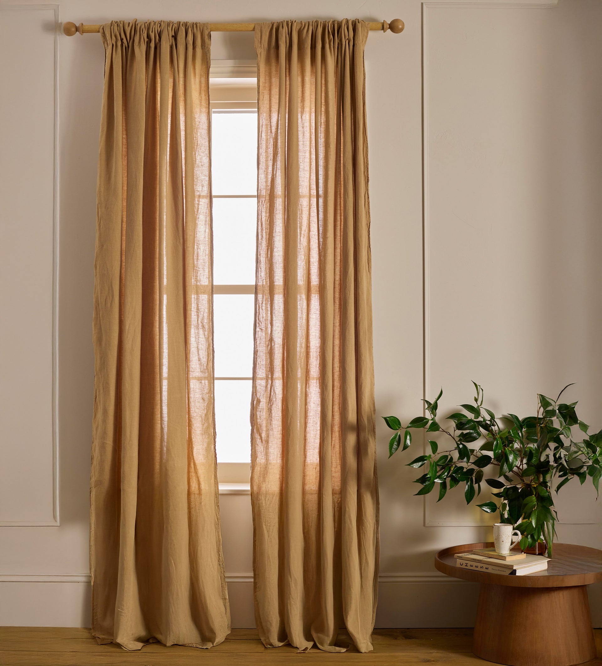 Cumin 100% Loop Top Curtain