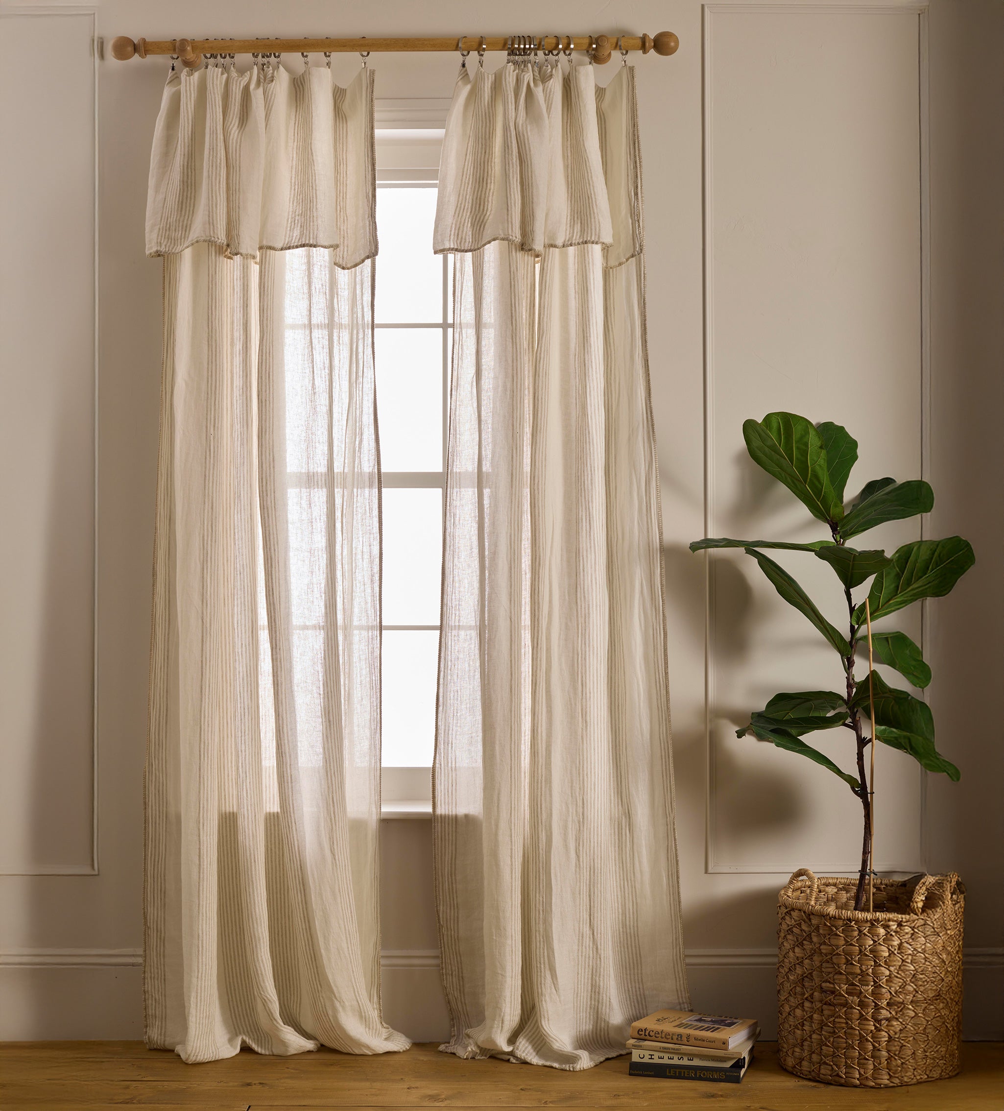 Natural Darcy 100% Linen Curtain