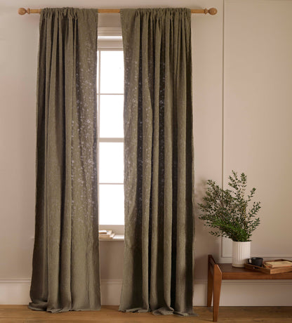 Dark Olive Claudia Cotton Linen Bed Linen