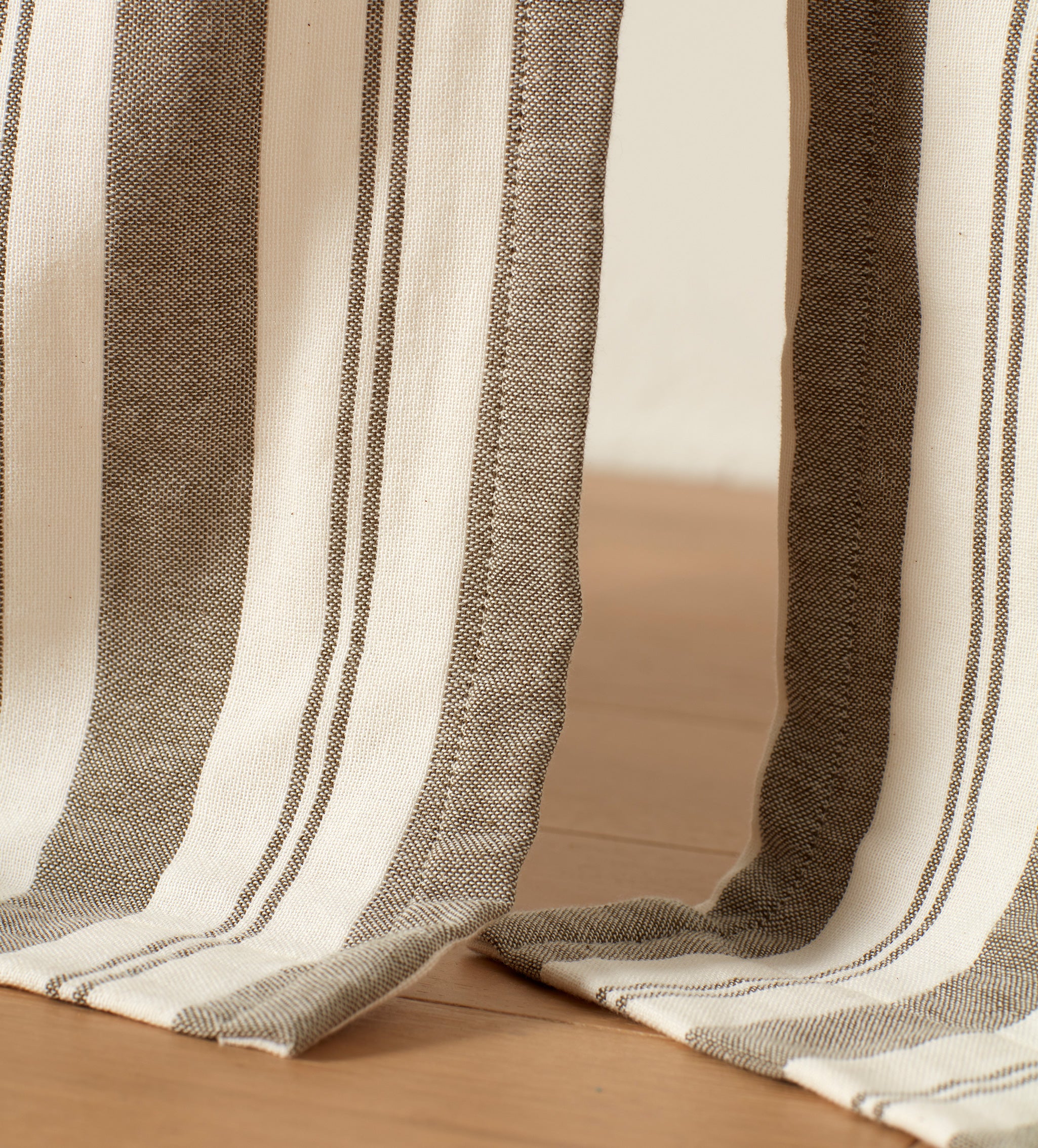 Dark Olive Isaac 100% Cotton Loop Top Curtain (Single)