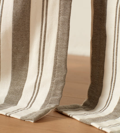 Dark Olive Isaac 100% Cotton Loop Top Curtain (Single)