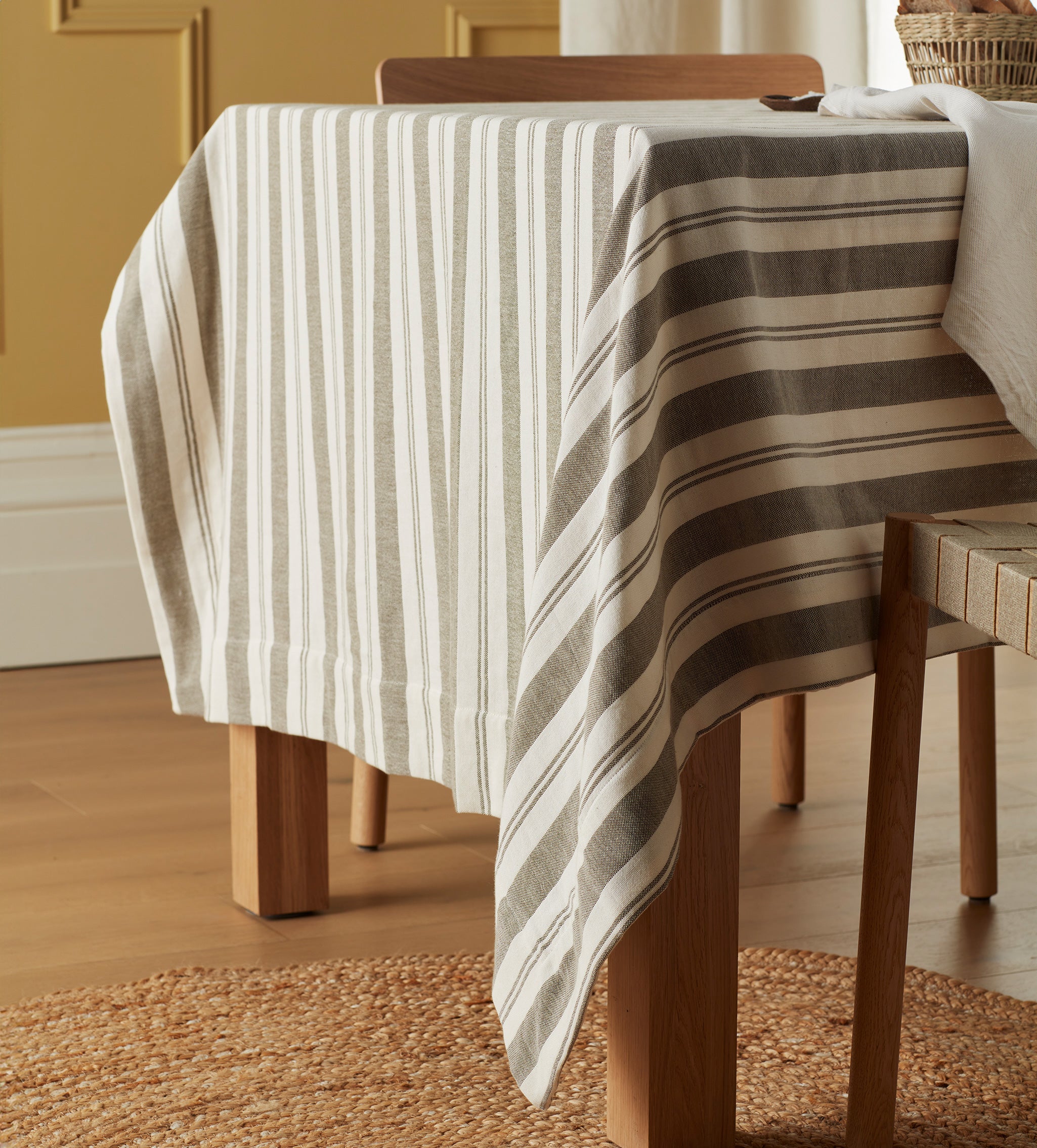 Dark Olive Isaac 100% Cotton Tablecloth
