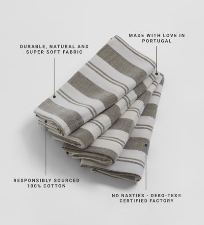 Dark Olive Isaac 100% Cotton Napkins - Set of 4