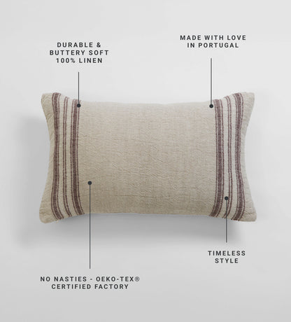 Natural Elijah 100% Linen Cushion Cover