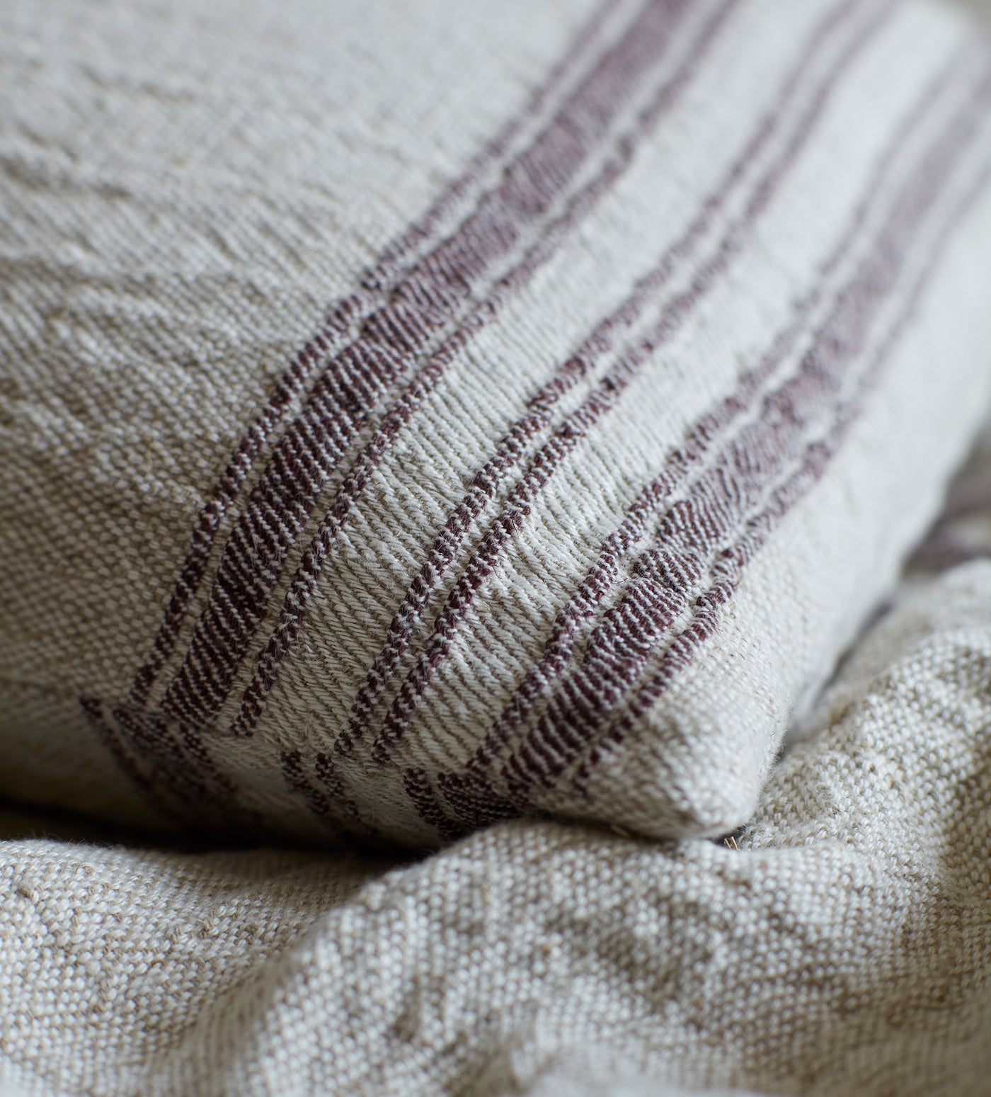 Natural Elijah 100% Linen Throw