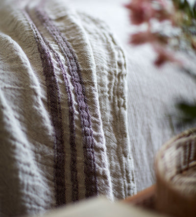 Natural Elijah 100% Linen Throw