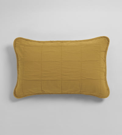 Chartreuse Finn 100% Cotton Quilted Cushion Cover