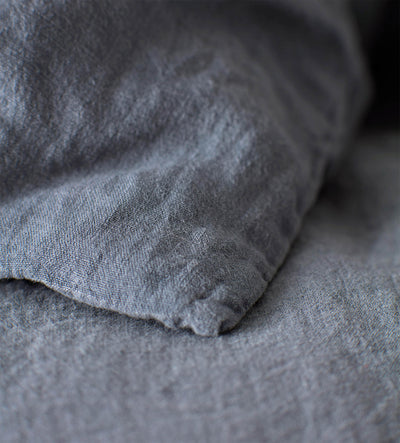 French Blue 100% Linen Housewife Pillowcase